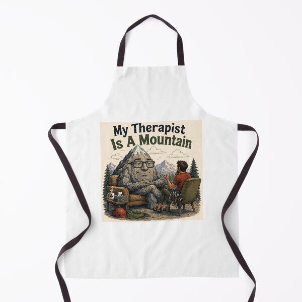 Item preview, My Therapist is a Mountain - rock climber - square designed and sold by AcornAndPebble.
