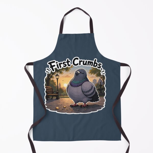 Item preview, First Crumbs Funny Happy Pigeon at Sunrise Cartoon Sticker designed and sold by SimplePoDesign.