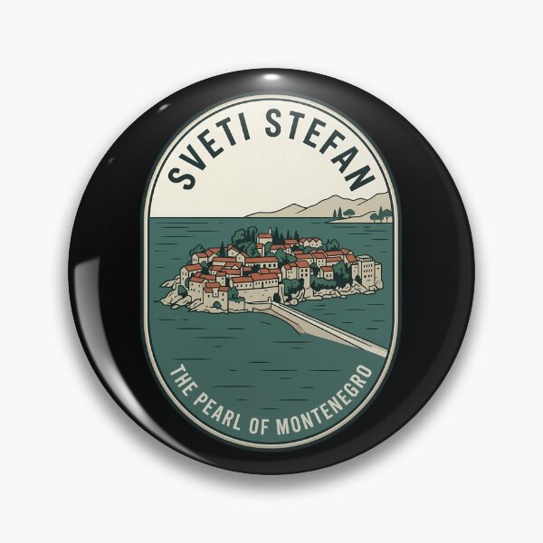 Item preview, Sveti Stefan Montenegro Island Vintage Travel Emblem designed and sold by k3rstman1.