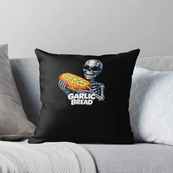 Item preview, Cool Skeleton Holding Garlic Bread Funny Food Art designed and sold by NovaCraft30.