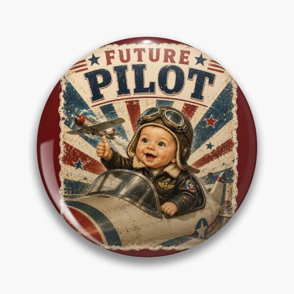 Item preview, Future Pilot Baby Vintage Aviation designed and sold by NucciCollective.