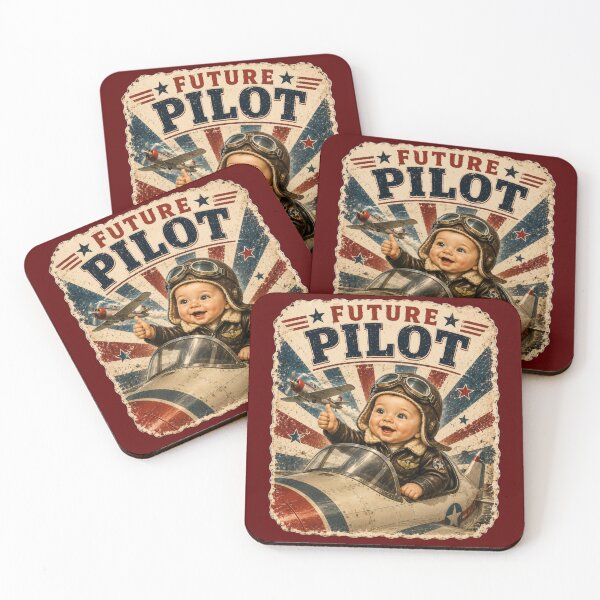 Item preview, Future Pilot Baby Vintage Aviation designed and sold by NucciCollective.