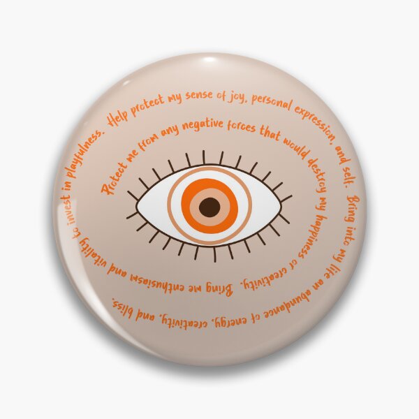 Item preview, Orange Evil Eye - Creativity & Happiness Protection designed and sold by TheThankfulTyne.