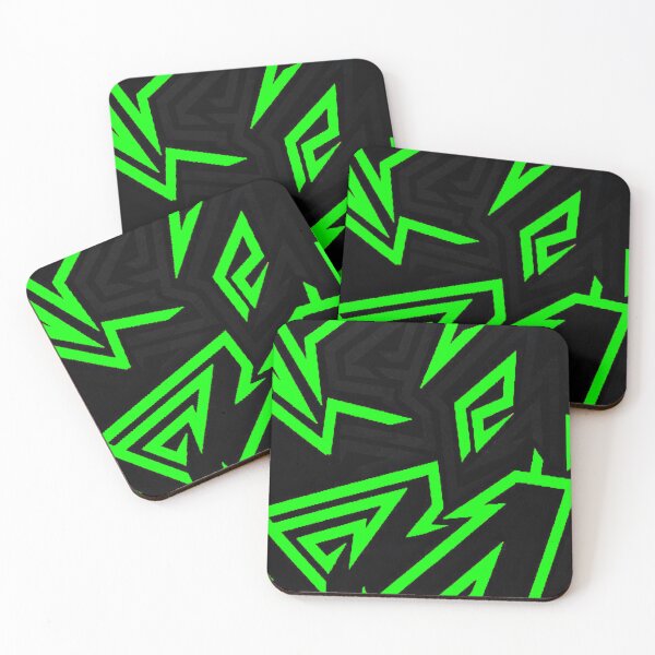Item preview, Neon Green Cyber Camo Abstract Lines Gamer Art designed and sold by Jimakmo.