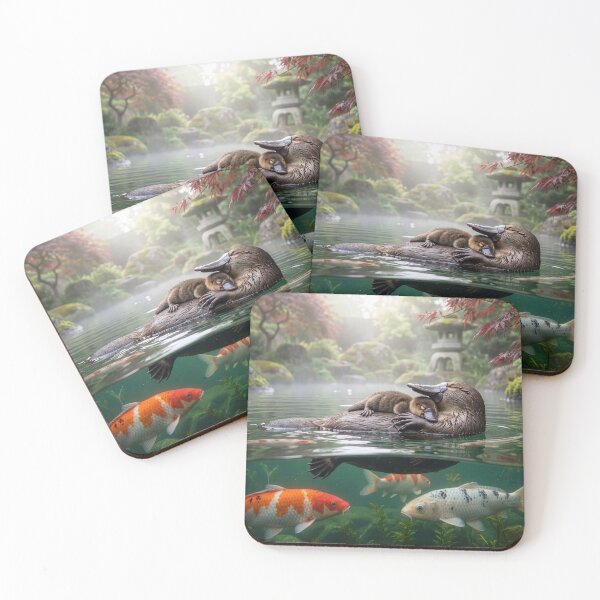 Item preview, Platypus Mom and Baby Nap in Koi Pond designed and sold by Tridentulus.