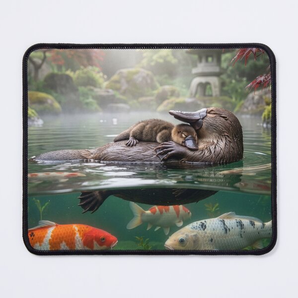 Item preview, Platypus Mom and Baby Nap in Koi Pond designed and sold by Tridentulus.