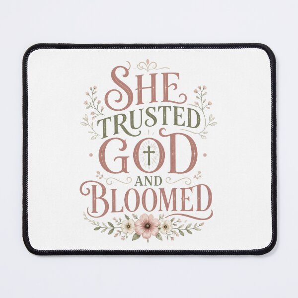 Item preview, She Trusted God And Bloomed | Christian Floral Shirt for Women designed and sold by Illustrated Faith.