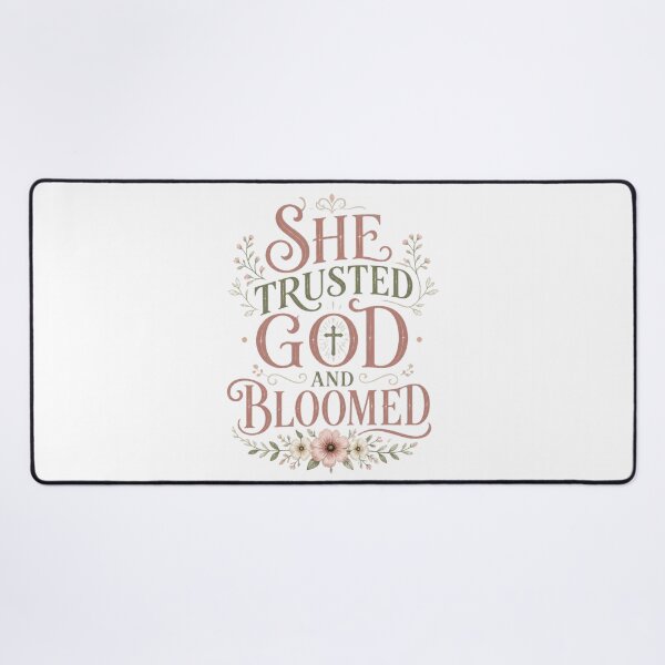 Item preview, She Trusted God And Bloomed | Christian Floral Shirt for Women designed and sold by Illustrated Faith.