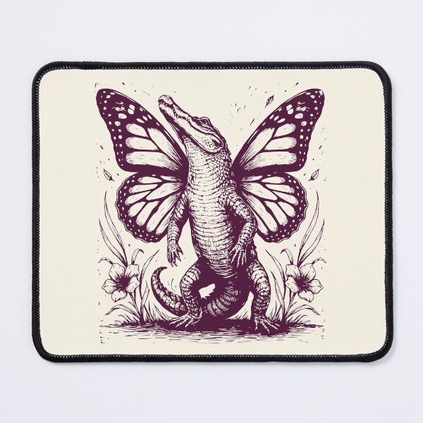 Item preview, Butterfly Alligator Funny Vintage Gator Fairycore Floral designed and sold by Y-Vibes.