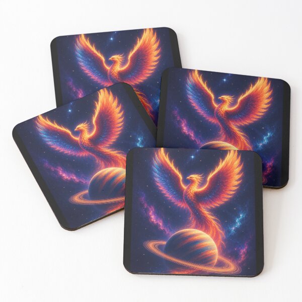 Item preview, Solar Phoenix Rising Above the Ringed Planet  designed and sold by Sketchlegacy.