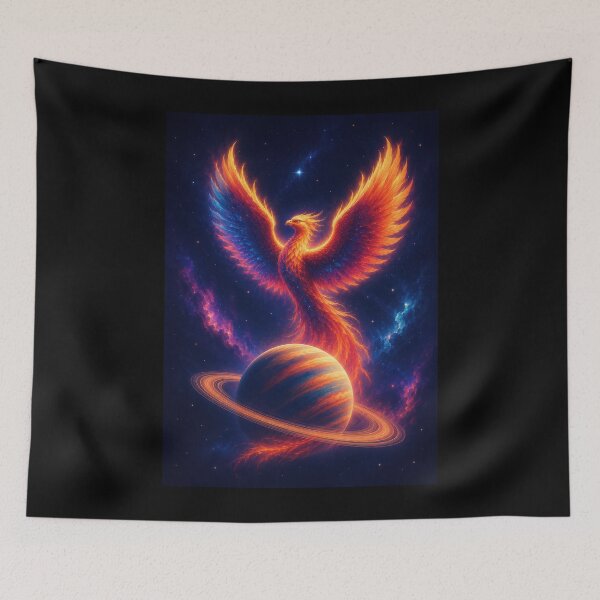 Item preview, Solar Phoenix Rising Above the Ringed Planet  designed and sold by Sketchlegacy.