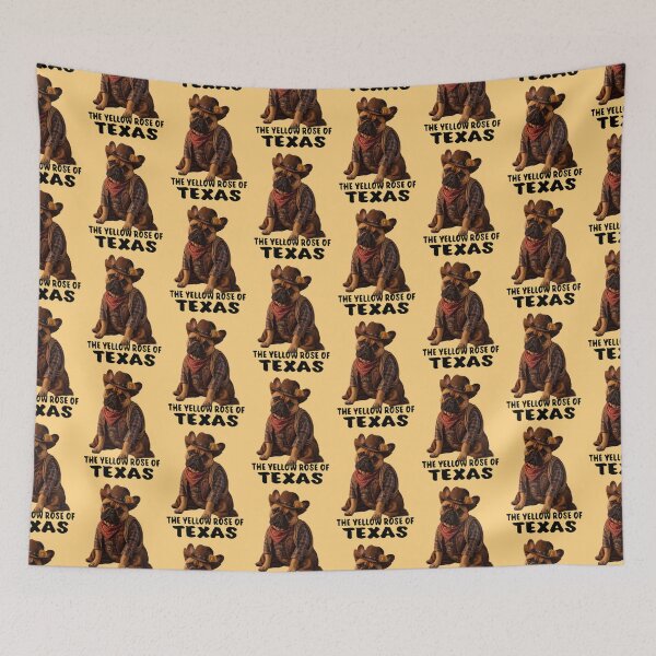Item preview, FRENCH BULLDOG THE YELLOW ROSE OF TEXAS designed and sold by SmARTNiki.