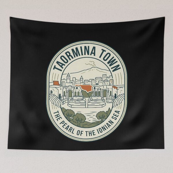 Item preview, Taormina Sicily Vintage Travel Emblem designed and sold by k3rstman1.