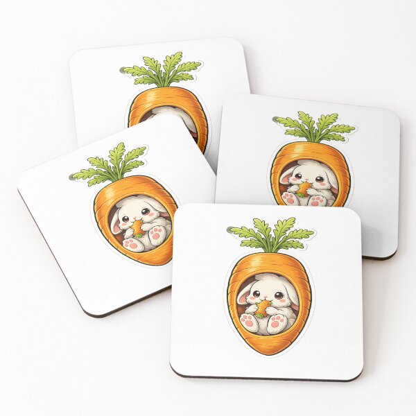 Item preview, Bunny in a Carrot – Cute Kawaii Design  designed and sold by RipantinaFantasy .