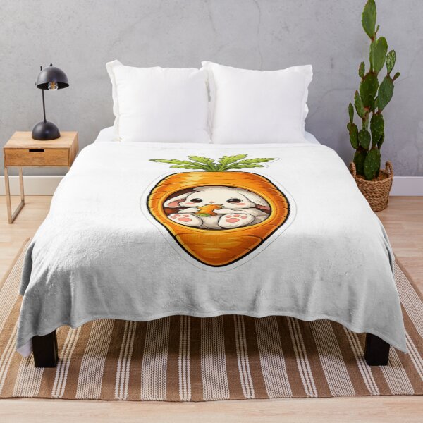 Item preview, Bunny in a Carrot – Cute Kawaii Design designed and sold by RipantinaFantasy .