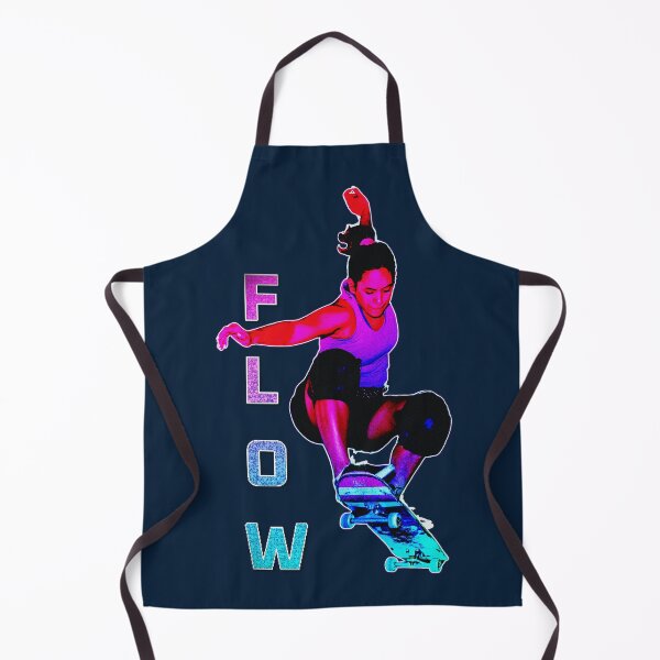 Aperçu de l'œuvre Skateuse Flow Femme Néon Synthwave Skateboarding créée et vendue par ZJDesignsArt.