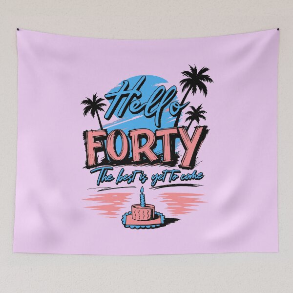 Item preview, Hello Forty Best Is Yet To Come Tropical Beach Girls Trip Birthday Graphic designed and sold by illeN-Art-World.