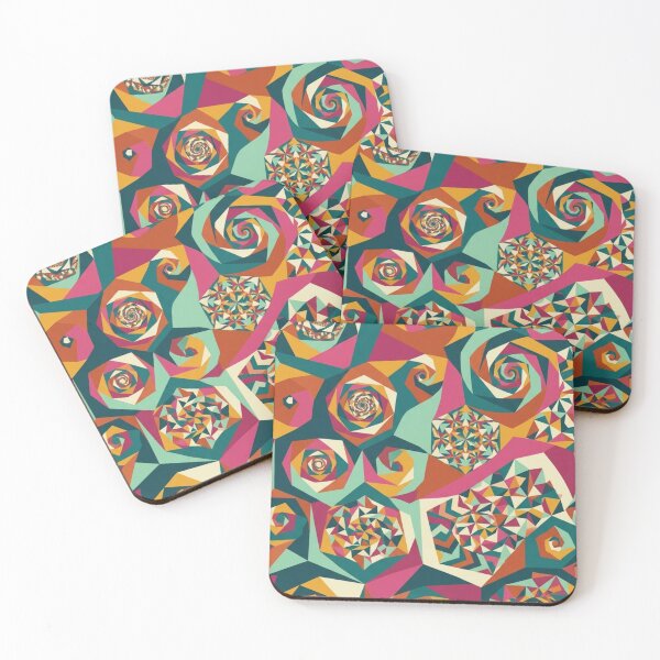 Item preview, Abstract Geometric Mosaic: Retro Spiral Pattern designed and sold by Dzblack.