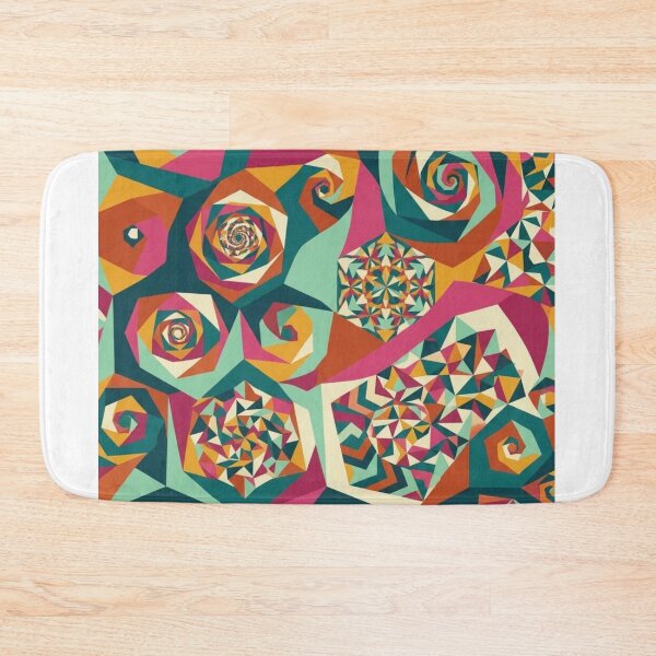 Item preview, Abstract Geometric Mosaic: Retro Spiral Pattern designed and sold by Dzblack.