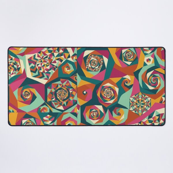 Item preview, Abstract Geometric Mosaic: Retro Spiral Pattern designed and sold by Dzblack.
