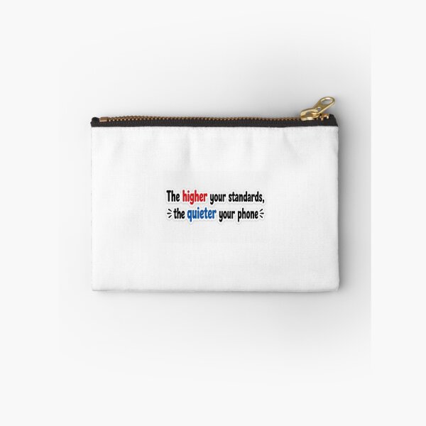 Item preview, The Higher Your Standards The Quieter Your Phone Sticker | Self Respect Quote | Bold Typography designed and sold by Doodlynx.