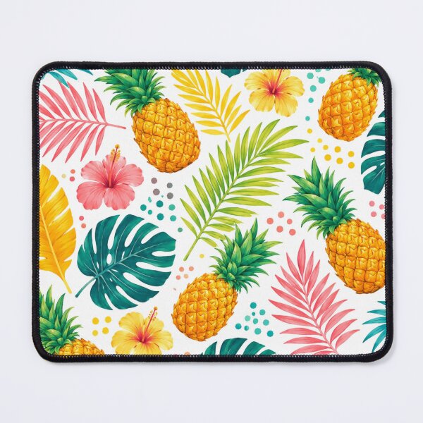 Item preview, Bright Tropical Pineapple & Hibiscus Pattern - Island Botanical designed and sold by Myra365Art.