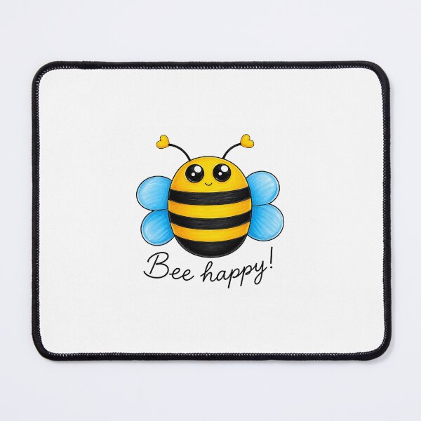 Item preview, "Be happy!" smiling bee designed and sold by Dniprianka.