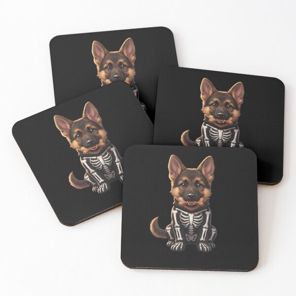 Item preview, Cute German Shepherd Skeleton Halloween Costume Puppy Art designed and sold by SilentFlower.