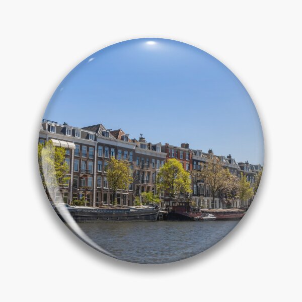 Item preview, Charming Canal View in Amsterdam under Clear Blue Skies designed and sold by jrtwynam.