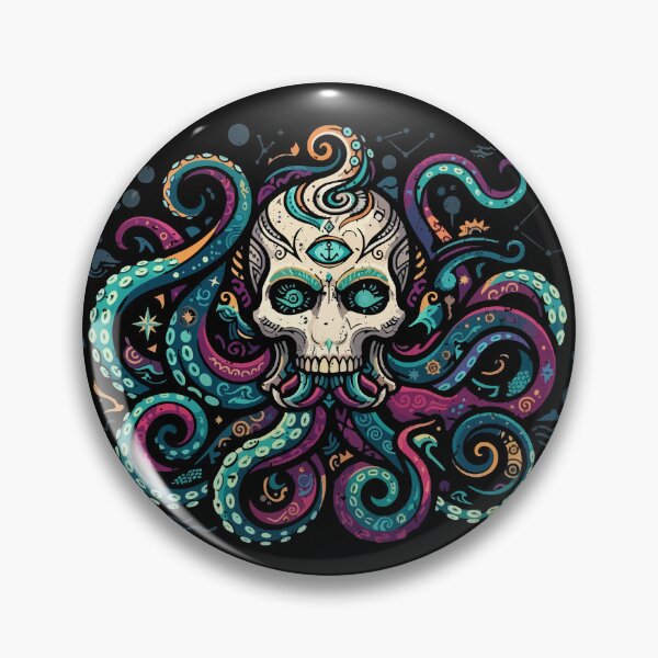 Item preview, Octopus Skull Monster Kraken Cosmic Art designed and sold by crouchingpixel.