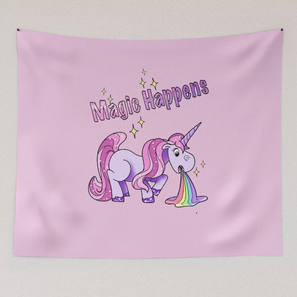 Item preview, Magic happens - funny unicorn designed and sold by Charmedstuff.