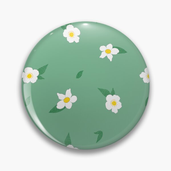 Item preview, White Wildflower Pattern on Sage Green | Cottagecore Botanical Floral Design designed and sold by Live-Created.