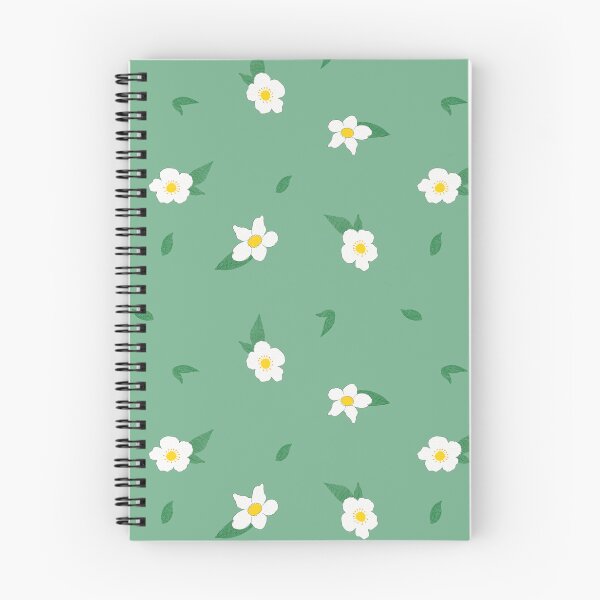 Item preview, White Wildflower Pattern on Sage Green | Cottagecore Botanical Floral Design designed and sold by Live-Created.