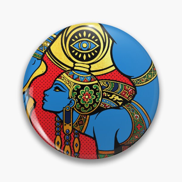 Item preview, Third Eye – Blue Yogini Pop Art with Golden Mountains designed and sold by RamyGallery.