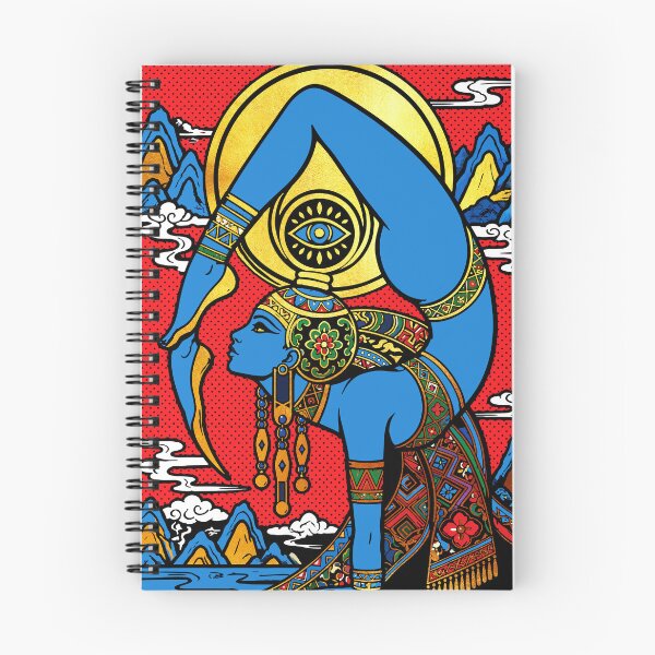 Item preview, Third Eye – Blue Yogini Pop Art with Golden Mountains designed and sold by RamyGallery.