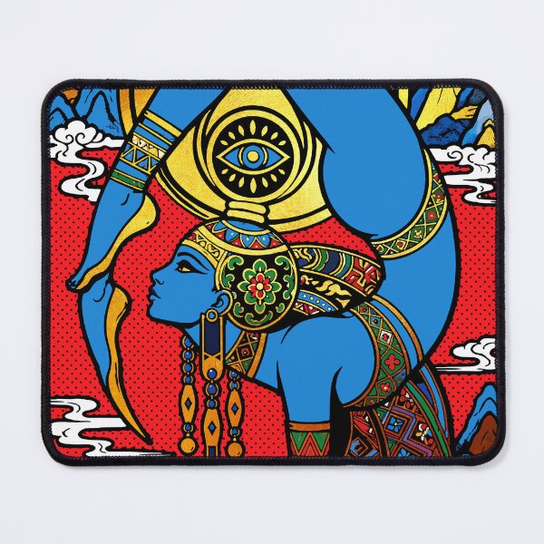 Item preview, Third Eye – Blue Yogini Pop Art with Golden Mountains designed and sold by RamyGallery.