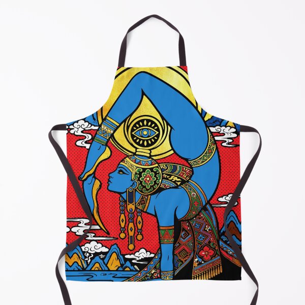 Item preview, Third Eye – Blue Yogini Pop Art with Golden Mountains designed and sold by RamyGallery.
