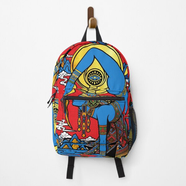 Item preview, Third Eye – Blue Yogini Pop Art with Golden Mountains designed and sold by RamyGallery.