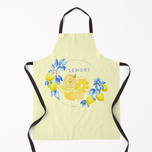 Item preview, Elegant Watercolor Design of Zesty Lemons and Blue Leaves Botanical Wreath designed and sold by MKTreasures.