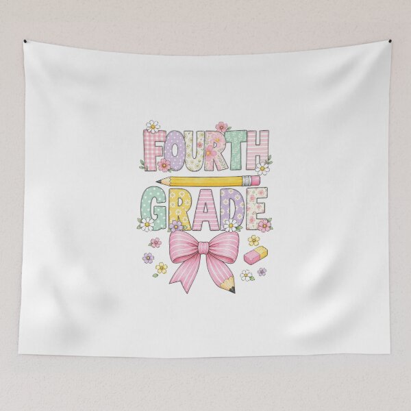Item preview, Fourth 4th Grade,Teachers Flowers, Pencil Bow designed and sold by msmeylin.