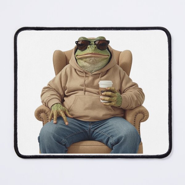 Item preview, Cool Frog Drinking Coffee in Hoodie and Sunglasses designed and sold by VeloraCrafts.