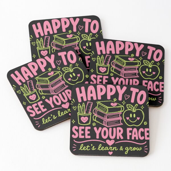 Item preview, Happy To See Your Face Let's Learn And Grow Retro Teacher Back To School Doodle designed and sold by VGAfanatic.