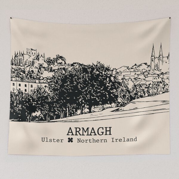 Item preview, Armagh NI - Vintage Ink Cityscape designed and sold by Lakeric.