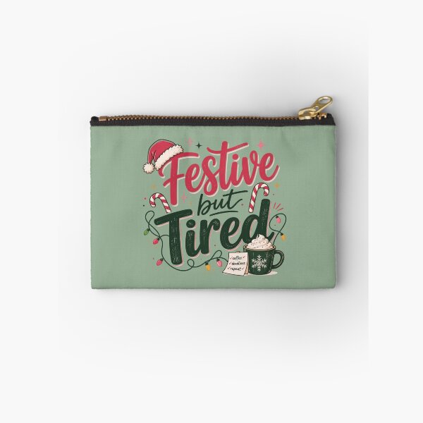 Item preview, Festive but Tired | Funny Christmas Office Worker Typography Design designed and sold by TheStephanieRome.