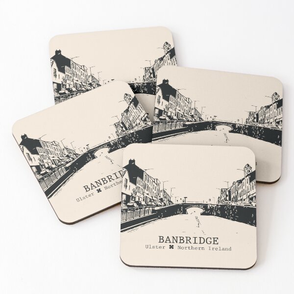 Item preview, Banbridge NI - Vintage Ink Cityscape designed and sold by Lakeric.