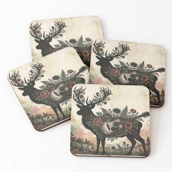 Item preview, Acoustic Stag – “Woodland Serenade” designed and sold by DecibelDecor034.