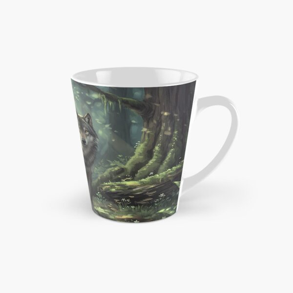 Item preview, Mystic Forest Wolf Art | Fantasy Nature Illustration designed and sold by RkskArt.