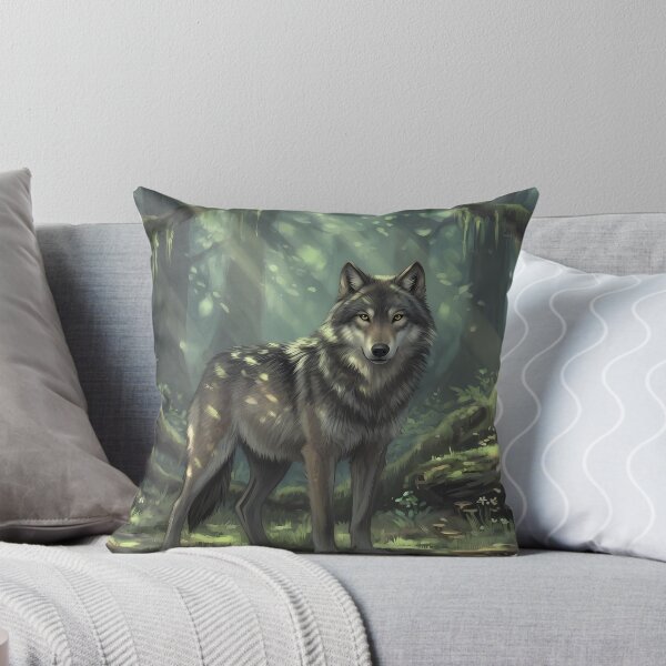 Item preview, Mystic Forest Wolf Art | Fantasy Nature Illustration designed and sold by RkskArt.