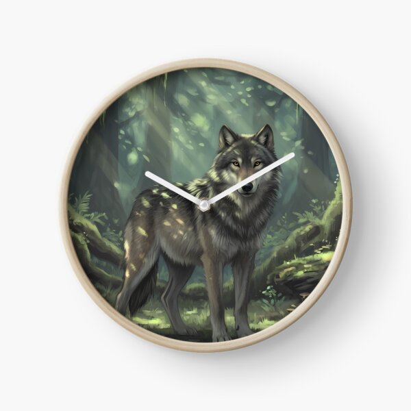 Item preview, Mystic Forest Wolf Art | Fantasy Nature Illustration designed and sold by RkskArt.