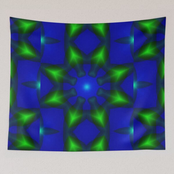 Item preview, A green bloom on blue designed and sold by Tiia Vissak.